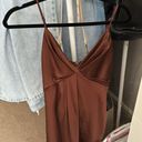 Forever 21 Chocolate Brown Satin Dress Photo 0