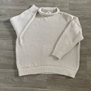 Aerie oversized cream cowl neck knit sweater - large Photo 3