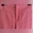 ZARA  Red White Gingham Plaid High Waisted Cropped Mini Flare Pants NWT Photo 4