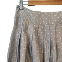 Brooks Brothers  Gray Silk Polka Dot Print Pleated Knee Length Skirt Size 8 Photo 2