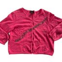 Krass&co New York  Sweater Womens Small Pink Hook Eye Beaded Knit Cardi Ramie VTG Photo 0