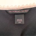 Victoria's Secret  Black White Lace Trim Satin Slip Photo 4