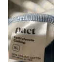 Pact  Crewneck Sweatshirt Organic Cotton Ivory W Blue Stripes & Red Hearts XL EUC Photo 5