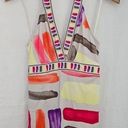 BCBGMAXAZRIA  Y2K Retro V-Neck Multi-colored Halter Top Size Medium Photo 0