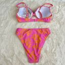 Cupshe  X STASSIE Pink Orange Tropical Plume Underwire Top & Cheeky Bikini Set, S Photo 2