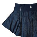 Free People  Movement Women’s Sz L Black Mesh Pleats and Thank you Ruffle Skort Photo 6