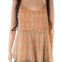 The Great EUC  peach embroidered silk peasant top Photo 0