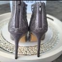 INC Kacela2 Caged pewter/silver rhinestone high heel booties sz 7.5 Photo 32