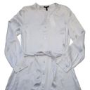 Eileen Fisher NWT  Shirt Dress in India Sky Sandwashed Silk Charmeuse M Photo 2