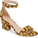 Kate Spade  Susane Crinkle Sunny Bloom Floral Heeled  Sandal Sz 8.5M Photo 4