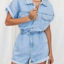 12th Tribe NEVER WORN  Hendrix Short Denim Romper, Size S/M Photo 2