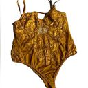 Windsor LG  Mustard yellow cut out lace bodysuit Photo 0