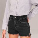 Abercrombie & Fitch The Mom Short High Rise Black Denim Shorts Size 29/8 Photo 0