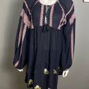 Free People  Dress large Wild Horses Eyelet black embroidered.mini dress Photo 0