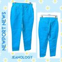 Newport News  Jeanology Turquoise Denim Jeans Straight Leg Mom Jeans 10-BNWOT Photo 1