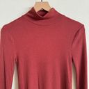 Faherty  Orange Henna Legend Rib Roscoe Turtleneck Women’s Small Photo 2