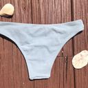 Topshop Baby Blue  Textured Front Knot Bikini Bottoms Photo 9