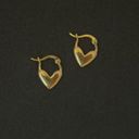 18K Gold Plated Love Heart Hoop Earrings for Women Photo 1