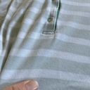 LAKE Pima Cotton Maternity Long Sleeve Striped Nightgown In Celadon Medium M Photo 9