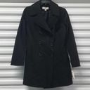 Anne Klein $260 NWT  Pea Coat Women's Size Small Black Wool Double Breasted Cozy Photo 4