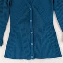 CAbi  Teal Blue Deco Button Front Cardigan Sweater Women's Size XS Knit 3712 Photo 4