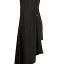 Just Cavalli NEW  Asymmetric Draped Midi Dress size 46 IT Black Photo 16