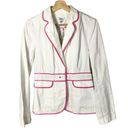 Lilly Pulitzer  Vintage White Pink Trim Blazer 6 Photo 0