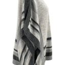 Chico's  Zenergy Stripe Poncho Sweater Cozy Grey Heather size Small/Medium Photo 3