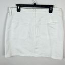 J. Crew Factory White Denim Mini Skirt Size 12 NWT Photo 4