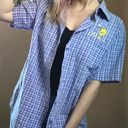 Looney Tunes Vintage 90s/Y2K  Tweety Bird floral purple plaid button up shirt Photo 2