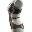 Matte Collection  Women’s Brown Snakeskin Mesh Cutout One-Piece Swimsuit Small Photo 4