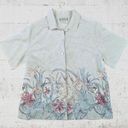 Tommy Bahama Vintage  Silk Cream Floral Button Down Women’s Camp Shirt Size Large Photo 0