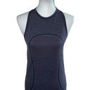 Lululemon  Run: Swiftly Tech Tank Rugby Stripe Tonal Heathered Black Grape Size 6 Photo 0