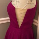 Jovani NEW  SZ 8 FUCHSIA SHIMMER ONE SHOULDER FORMAL COCKTAIL DRESS WITH POCKETS Photo 7