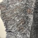 Caslon  Zip Back High Low Linen Blend Melange Knit Sweater Gray Size 1 Photo 8