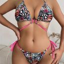 Boutique Abstract Graphic, Multi-Colored, Bikini Set Photo 2