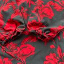 Boutique Uguest Floral Long Sleeve V-neck Ruffle Dress in Red/Black - Size Small Photo 17