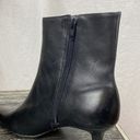 Ralph Lauren  Black Morrison Zip Up Ankle Point Toe Leather Bootie Boot 7 Photo 2