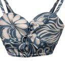 NEW Free People Movement Double Take Novelty Floral Print Crop Top Bra Large Blue Photo 3