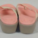 Crocs Leather Capri Wedges Flip Flop Sandals Size w7 Photo 5