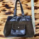 Eddie Bauer Vintage  Brown Leather M Sized Satchel Purse Western City Classic Photo 5