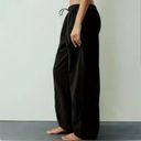 ZARA  Parachute Wide Leg Balloon Pants Cinch Black XXL Photo 1