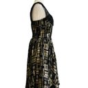 2 B. Rych  Dress Black Metallic Gold Silk Chiffon Sleeveless Party Dress Size 6 Photo 5