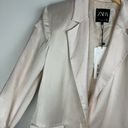 ZARA NWT  Satin Ruched Blazer Jacket Sz XS Champagne Ivory Blogger Fav Photo 8