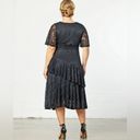 Onyx NEW Kiyonna Lace Affair Ruffle Flounce Midi Cocktail Dress in  Size XL Photo 6