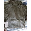Krass&co Boundless North North&. Womens Faux Leather Moto Jacket Wonderland Green Sz M Photo 8