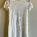 Lulus  Take Me to Brunch‎ Ivory Lace Shift Dress Womens Size S Short Sleeve Photo 2