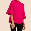 Kay Celine  Jessalyn Blouse Flounce Sleeve Casual Vacation Top Fuchsia, Size M Photo 0