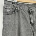 Gap  Low Stride Wide Leg Jeans Baggy Gray Wash Ripped Mid Rise Size 12 / 31L Long Photo 2