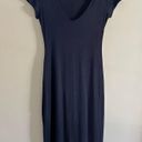 See You Monday  black v-neck soft stretch midi dress minimalist chic Photo 1